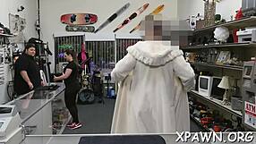 exhibitionist amateur babe sucks cock hard then bends over for wet pussy doggystyle pounding