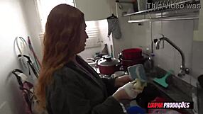 Skinny Brazilian Brunette Milf Emme White Delivers Blowjob And Takes Anal Creampie