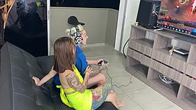 Stepsister Seduces Me for Rough Fuck During Games!