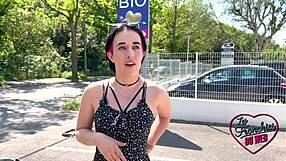 WOW LEILA 18 DILDOS HER PUSSY BEFORE GETTING FUCKED HARD!