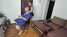 WOW! Mommy Shows Stepson Her Wet Pussy Squirting Better Than Video Games with Huge Dildo Bareback Domination!