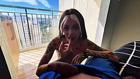 hey send pics of your cock on my face ft qrozne brazilian babe creampie