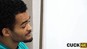 Pregnant Czech wife cheats on sofa as husband watches stranger fuck her hard.