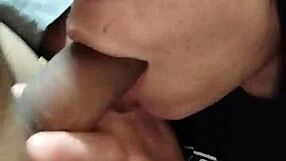 Amateur teen masturbates while sucking stepbro's bare cock hard