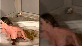 Busty Brunette Milf Sophie Dee Masturbates in Bath