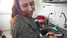 Skinny Brazilian Brunette Milf Emme White Delivers Blowjob And Takes Anal Creampie