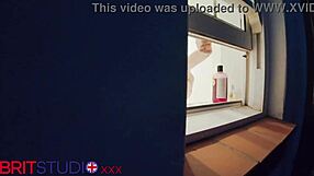 Voyeur Watches Chubby British Neighbor Shower Pussy Flash Wet