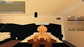 blacked roblox slut rides my bbc deep then squirts cum everywhere