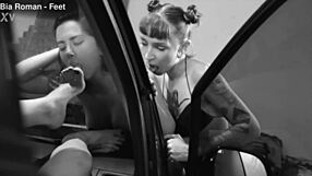 Three Sexy Foot Goddesses Choke Gag And Lick To Make You Cum Hard!