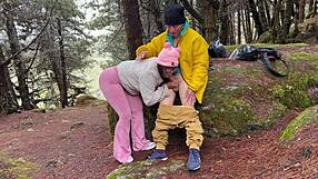 busty stepmom sucks stepsons cock deep then fucks in field