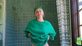 Teen chubby big tits friendship turns into intense titty fuck pounding