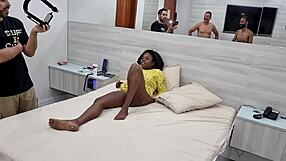 chubby latina milf xandelle's first porn behind scenes explode with rough anal dp cumshots and milk facials