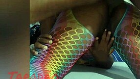 preta squirts hard from massive assfucking and deepthroat cumshot facial