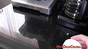 Stepdaughter's eager handjob ends in thick facial cum explosion