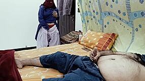 desi schoolgirl spies stepdad stroking then begs for his cock inside