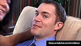 Fan ravages Deauxma's big-boobed cougar ass