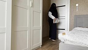 Arab Khalifa's Stockings Tease Stepsons with Irresistible Jerk Off Commands