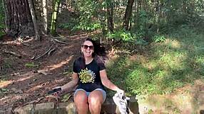 Deep in woods she strips naked huge ass perky nymph tits everywhere