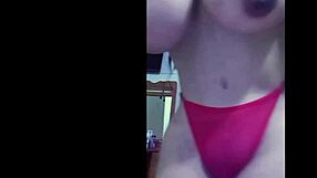 after shower busty latina shakes oiled melons grabs nipples and jiggles wet ass