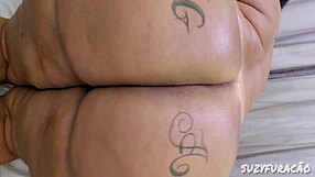 BBW Brunette Oils Her Huge Fat Ass For Play