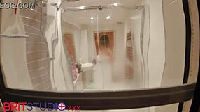 Voyeur Watches Chubby British Neighbor Shower Pussy Flash Wet