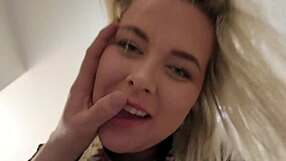 blonde housewife milf cheats with huge cock at home