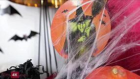 ffm anal threesome halloween holiday with brunettes riding bent over for cumshots