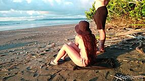 stranger on beach fucks perfect body brunette couple outdoor