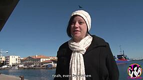 caro flashes public then begs for hard pounding