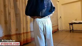 indian muslim bhabhi drops to knees for deep blowjob in hijab