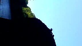 Interracial pair hooks up publicly outdoors