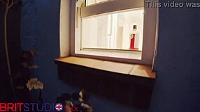 Voyeur Watches Chubby British Neighbor Shower Pussy Flash Wet