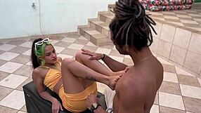 babe lets boyfriend fuck her tiny feet till juicy cumshot finish