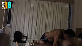 hotwife makes cuck lick her pussy while bbc bull pounds her ass menage