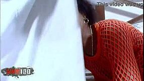 Shania's Tight French Black Ass Fucked Hard on Bed