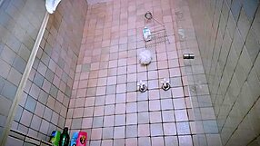 hey giantess lets you watch her shave huge pussy in shower be careful