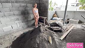 we're so horny, construction site fuck with deepthroat and creampie it is!