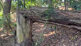 Deep in woods she strips naked huge ass perky nymph tits everywhere