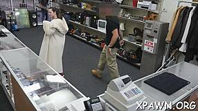 exhibitionist amateur babe sucks cock hard then bends over for wet pussy doggystyle pounding