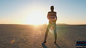 Hot 18+ Brunette Willa Prescott Strips Big Natural Tits Outdoor in Teasing Softcore Show