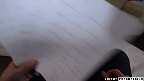 Audrey Reid, nympho slut gagging on huge cock then rimjob ass to mouth.