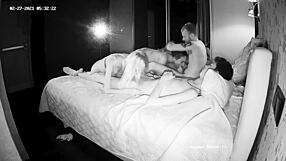 two guest girls jump into wild group pounding with young guys