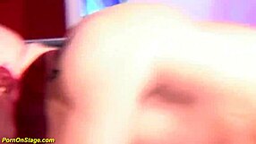 Hey, check this skinny babe getting banged hard on public stage