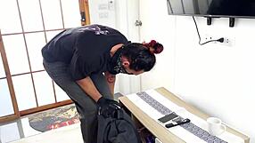 she gets tied up tight loving every second of her deepthroat blowjob cumshot