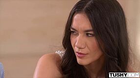 sawyer cassidy's tight college ass slowly fills with throbbing cock