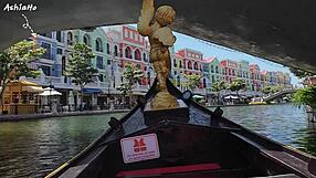 Old man shoves stinky asshole on petite teen's face for rimjob