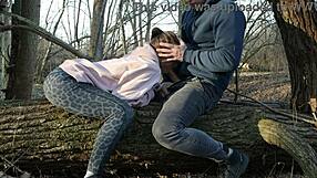 red milf aunt sneaks forest blowjob cheating on clueless husband