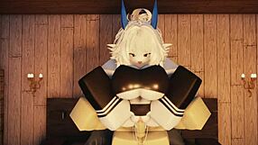 Monster cock pounds Roblox big ass