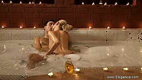 Asian lovers share erotic sensual intimate moments