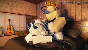 Monster cock pounds Roblox big ass